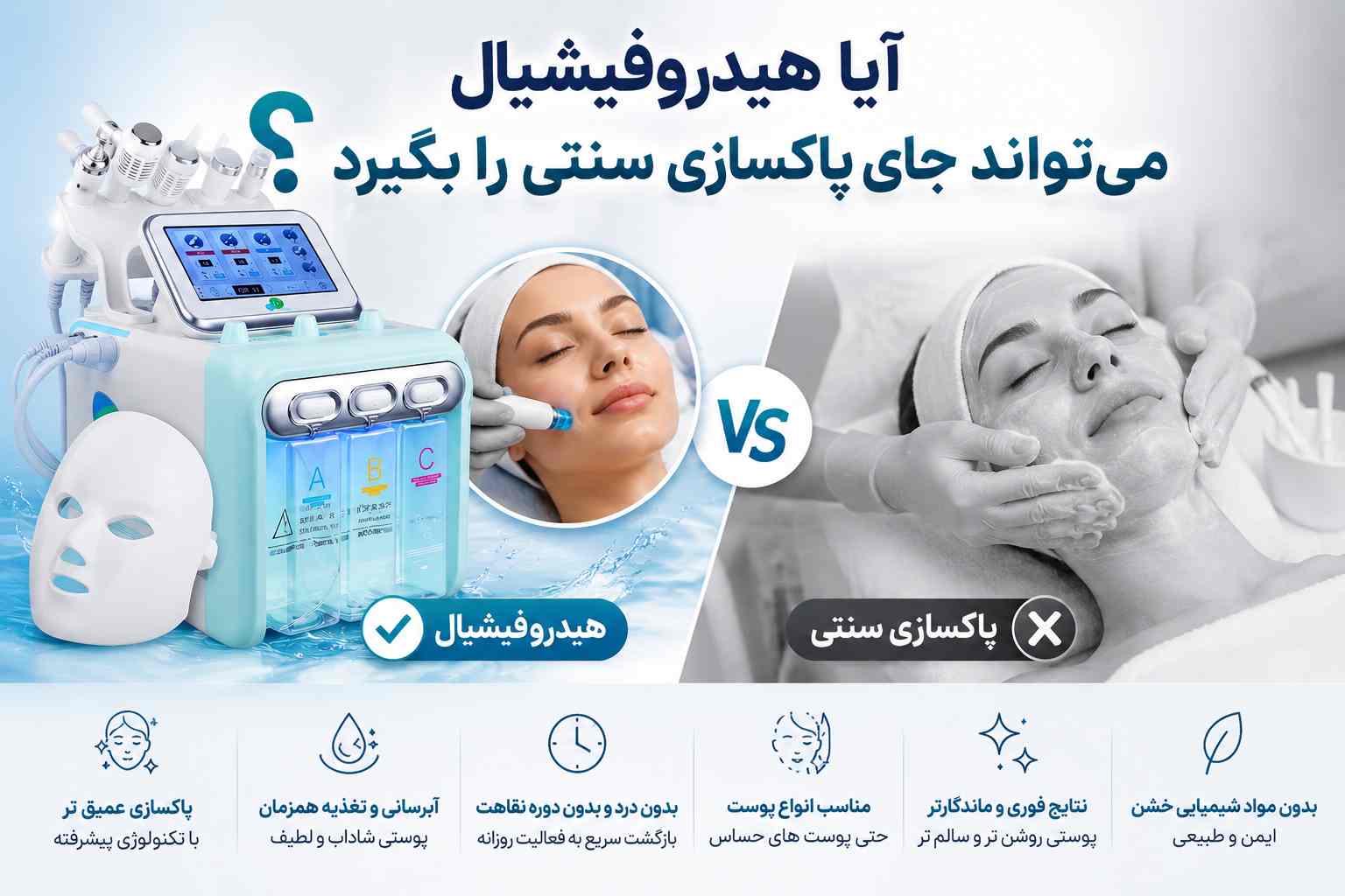 آیا هیدروفیشیال می‌تواند جای پاکسازی سنتی را بگیرد؟